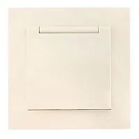 Розетка 1-м СП Валенсия 16А с заземл. с крышкой защ. шторки крем. PROxima EKF EWV10-124-20