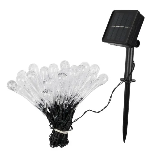 Светильник светодиодный SLR-G08-30B садовый; гирлянда капли син. солнечная батарея ФАZА 5040946