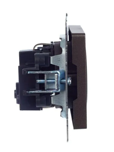 Розетка 1-м СП BRITE РС14-1-0-БрТБ 16А с заземл. защ. шторки механизм бронза IEK BR-R14-16-K45 фото 4