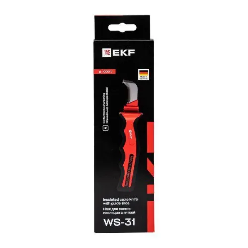 Нож для снятия изоляции с пяткой 1000В WS-31 Professional EKF ws-31 фото 6