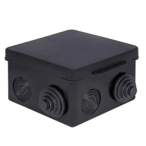 Коробка распаячная КМР-030-031 с крышкой 80х80х50 7 мембранных вводов IP54 черн. EKF plc-kmr-030-031-2b