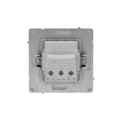Розетка силовая KANT 2P+E защ. шторки бел. магнолия DKC 7000003 фото 2