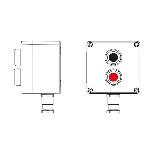 Пост управления взрывозащ. из полиэстера CPE-P-03-(1xP1B(11)-1xP1R(11))-1xKH2MHK(C)1Ex d e IIC Т5 Gb / Ex tb IIIC T95град.C DbIP66/КЗ DKC 2231.031.22.121B