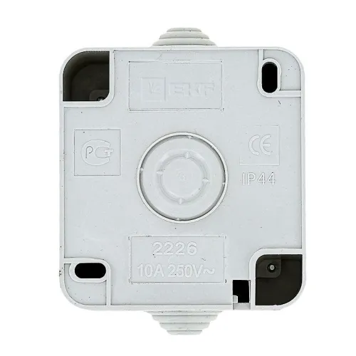 Кнопка звонка 1-кл. ОП Прага 10А IP44 бел. EKF EKZ10-026-10-44 фото 4