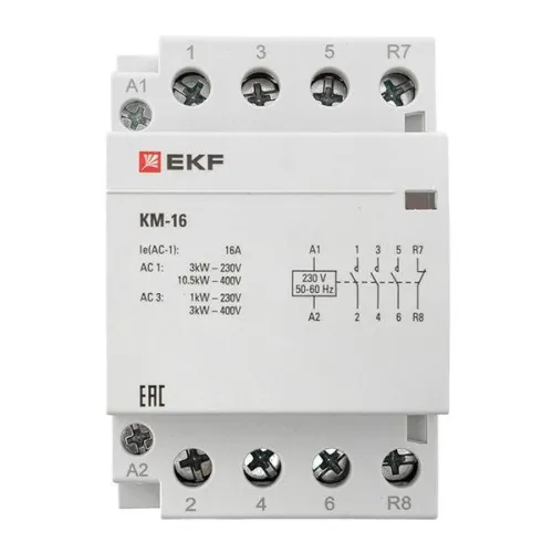 Контактор модульный КМ 16А 3NО+NC (3 мод.) EKF km-3-16-31 фото 11