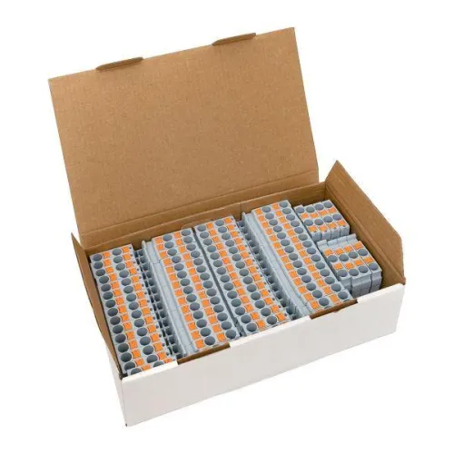 Колодка клеммная пружинная 6 Push-in 4 вывода сер. EKF PIT-6-4 фото 2