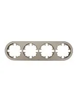 Рамка 4-м OSEN горизонт. круглая титан LEZARD 744-3700-149