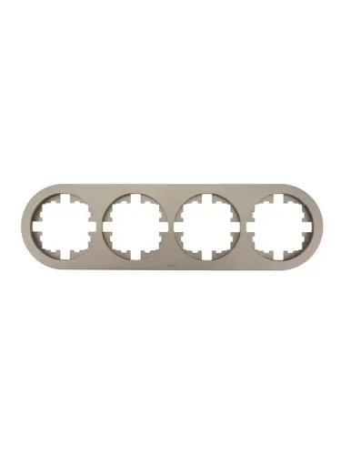 Рамка 4-м OSEN горизонт. круглая титан LEZARD 744-3700-149