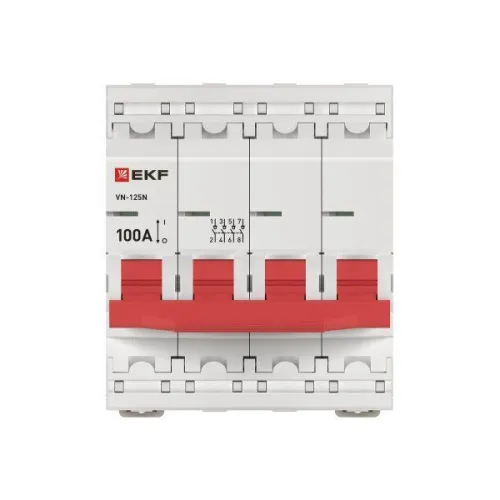 Выключатель нагрузки 4п 100А ВН-125N PROxima EKF S1254100 фото 3