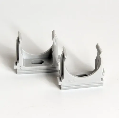 Держатель для труб (клипса) d25мм сер. (уп.100шт) TOKOV ELECTRIC TKE-LC-25-C06/100