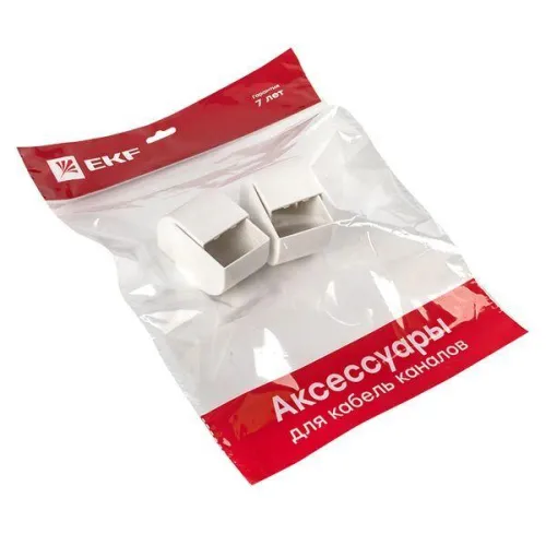 Заглушка 40х40 бел. Plast PROxima (уп.4шт) EKF ecw-40-40x4 фото 3