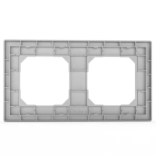 Рамка 2-м Pixel универс. алюм. TOKOV ELECTRIC TKE-PX-RM2-C03 фото 3