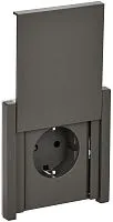 Розетка СП FORTE&PIANO 16А IP44 FP321 с заземл. защ. шторки с крышкой винт. крепл. сер. IEK FP-R16-16-44-K03