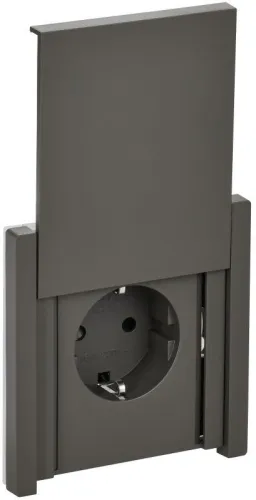 Розетка СП FORTE&PIANO 16А IP44 FP321 с заземл. защ. шторки с крышкой винт. крепл. сер. IEK FP-R16-16-44-K03