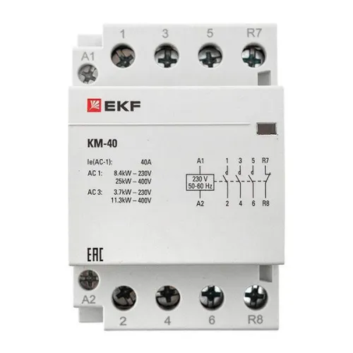 Контактор модульный КМ 40А 3NО+NC (3 мод.) EKF km-3-40-31 фото 6