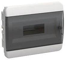Корпус ЩРВ-П-12 TEKFOR IP41 черн. прозр. дверь пластик. IEK TF5-KP12-V-12-41-K01-K03