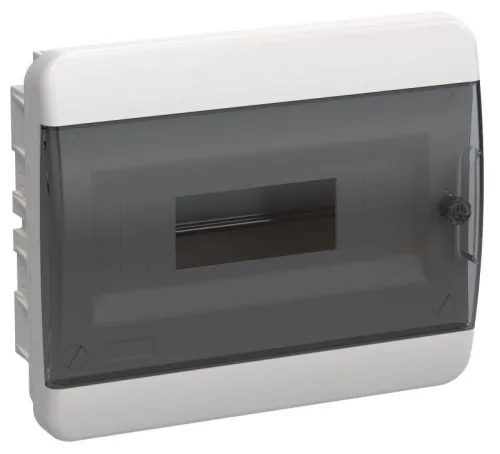 Корпус ЩРВ-П-12 TEKFOR IP41 черн. прозр. дверь пластик. IEK TF5-KP12-V-12-41-K01-K03