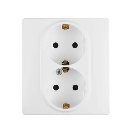 Розетка Inspiria 16А 250В 2х2P+E защ. шторки безвинт. зажимы бел. IEK 673755 фото 2