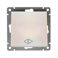 Переключатель перекрестный 1-кл. СП Афина 10А IP20 механизм жемчуж. UNIVersal A0024-Obr