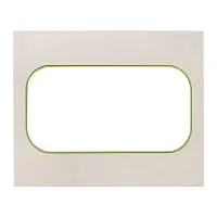 Рамка для розетки 2-м Стокгольм бел. с линией цвета зел. PROxima EKF EYM-G-302-20