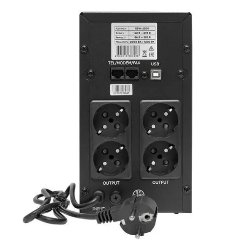 Источник бесперебойного питания линейно-интерактивный E-Power SSW 200 2000ВА Proxima EKF SSW-2200 фото 2