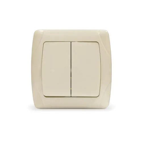 Выключатель 2-кл. СП Маргарита 10А IP20 сл.кость (ivory) UNIVersal М0023-I