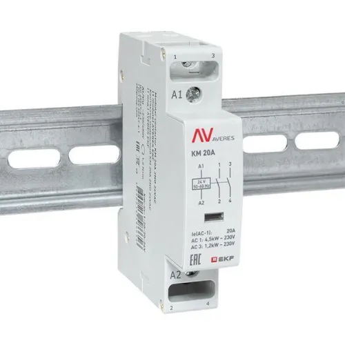 Контактор модульный КМ 20А 2NО 24В AC (1 мод.) AVERES EKF km-av-1-20-20-24V фото 5