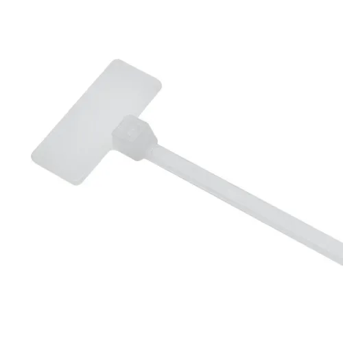 Хомут кабельный 2.5х110 полиамид бел. с табличкой 9х20 (уп.100шт) DKC 252110SR-M фото 2