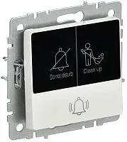 Кнопка звонка BRITE 10А ВС10-1-9-БрБ для отелей с индик. механизм бел. IEK BR-V14-2-10-K01