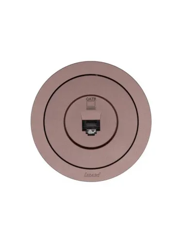 Розетка компьютерная СП OSEN RJ45 кат.6 механизм шоколад LEZARD 743-7388-140 фото 4