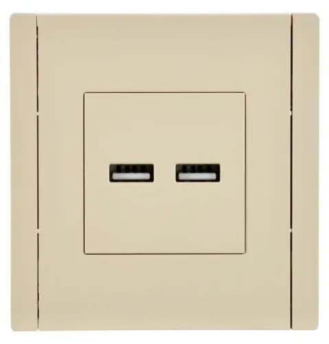 Розетка USB A+A 3.1А FORTE&PIANO FP449 ваниль IEK FP-U21-D31-K10 фото 2