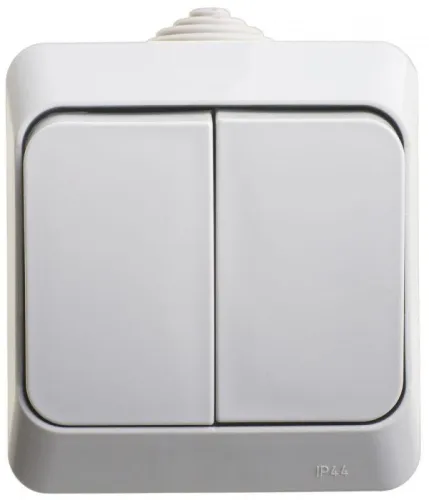 Выключатель 2-кл. ОП Этюд 10А IP44 10AX сер. SE BA10-042C фото 6