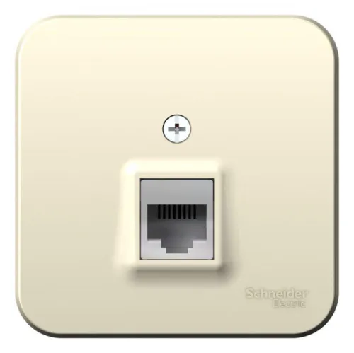 Розетка телефонная 1-м ОП Blanca RJ11 с изолир. пластиной молочн. SE BLNIA011002 фото 3