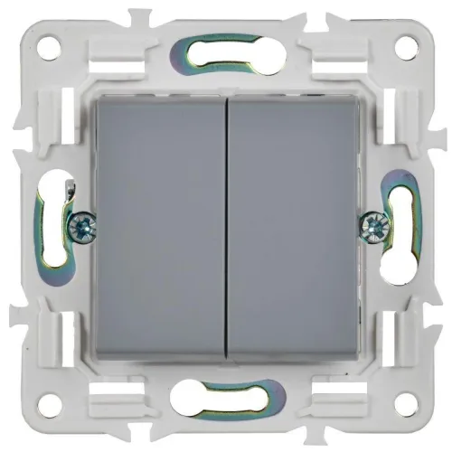 Выключатель перекрестный 2-кл. SKANDY 10А SK-V06Gr сер. IEK SK-V23-0-10-K03 фото 4