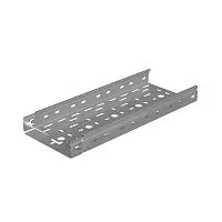 Лоток листовой перфорированный 200х50 L3000 сталь 0.7мм "БЫСТРЫЙ МОНТАЖ ПЛЮС" LPplus50-200-0.7-3000 оцинк. КМ PL0214