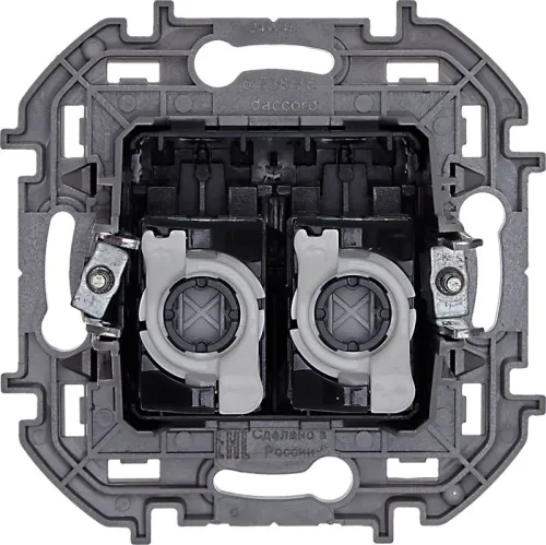 Розетка компьютерная 2-м Inspiria RJ45 кат.5E UTP антрацит IEK 673838 фото 4