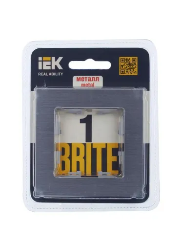 Рамка 1-м BRITE РУ-1-1-БрА металл алюм. IEK BR-M12-M-K47 фото 5