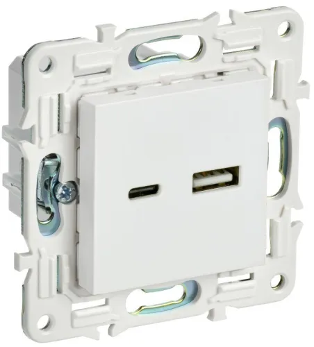 Розетка USB A+C 3.1А SKANDY SK-R14W арктич. бел. IEK SK-U22-D31-K01
