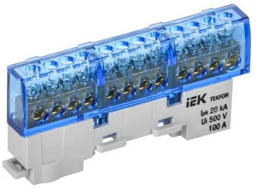 Шина нулевая N изол. на универс. держ. 6х9-12-С TEKFOR IEK TF-NN10-12-KL-K07