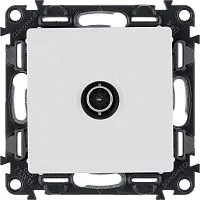 Розетка телевизионная TV 1-м Valena Life 0-2400МГц с топологией "звезда" с лицев. панелью механизм бел. Leg 753451