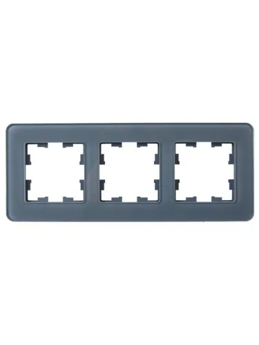 Рамка 3-м BRITE РУ-3-2-Бр стекло графит RE IEK BR-M32-G-41-K53 фото 2