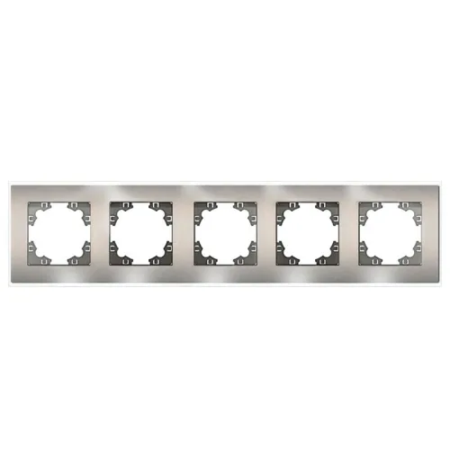 Рамка 5-м Афина стеклянная мокко UNIVersal 2288