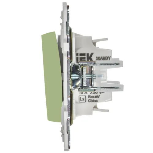 Выключатель проходной 1-кл. SKANDY 10А SK-V08G с индикацией мятный IEK SK-V12-1-10-K06 фото 3