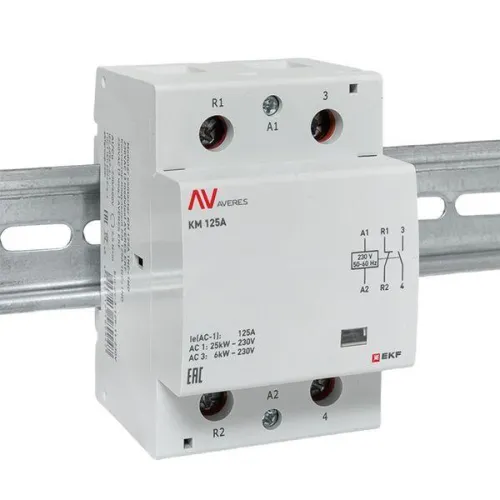 Контактор модульный КМ 125А 1NC+1NO 230В AC (3 мод.) AVERES EKF km-av-3-125-11-230V фото 8
