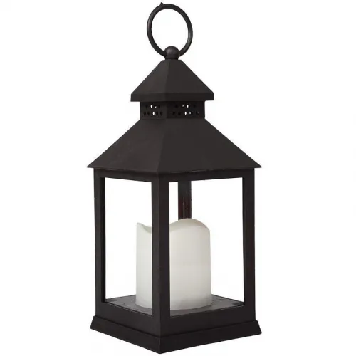 Фонарь декоративный 10.5х10.5х24см тепл. бел. со свечкой корпус черн. Neon-Night 513-051 фото 9