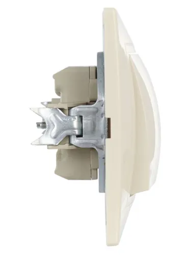 Выключатель кнопочный 1-кл. СП Кварта 10А IP20 ВСк10-1-0-ККм крем. IEK EVK13-K33-10-DM фото 5