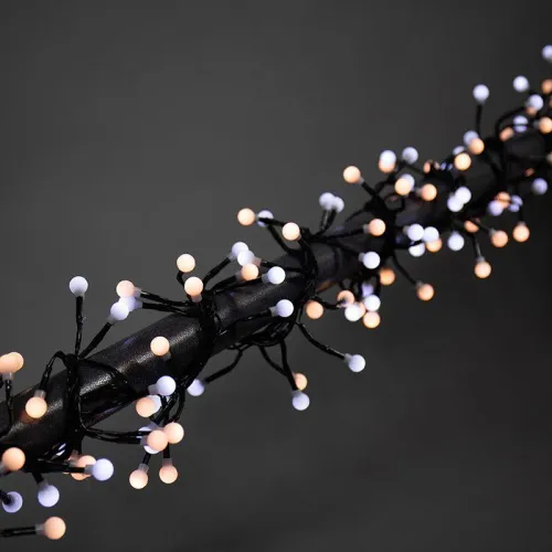 Гирлянда светодиодная "Мишура LED" 3м 288LED бел./тепл. бел. 18Вт 220-240В IP20 провод ПВХ темн. зел. Neon-Night 303-608 фото 4