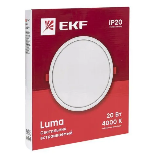 Светильник светодиодный ДВО 1009 20Вт 4000К IP20 встраив. Basic EKF DLL-1009-20-4000 фото 8