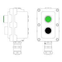 Пост управления взрывонепроницаемый из алюминия LCSD-02-B-MB-L1G(220)x1-P1B(11)x1-PBMB-ANP15BMB DKC LCSD21000085