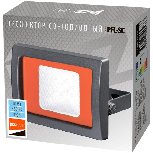 Прожектор светодиодный PFL-SC 10Вт 6500К IP65 190-260В ДО закален. матов. стекло JazzWay 5004863 фото 2